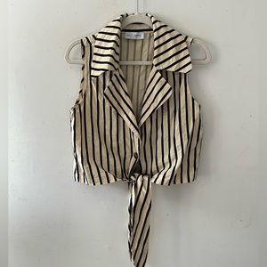 Weili Zheng striped tank front tie top